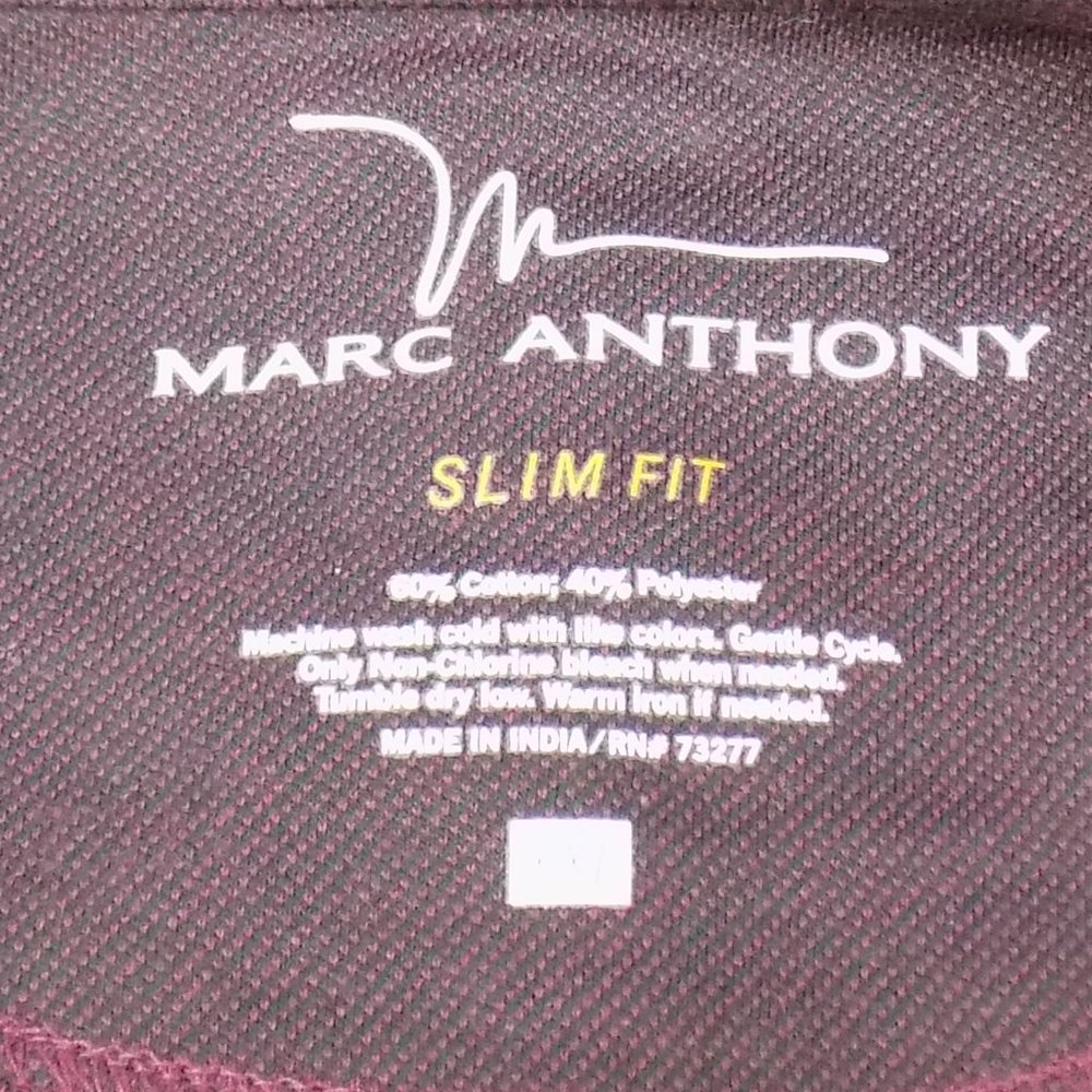 Marc Anthony Burgundy Long Sleeve Crew Neck Size XXL - Picture 4 of 5